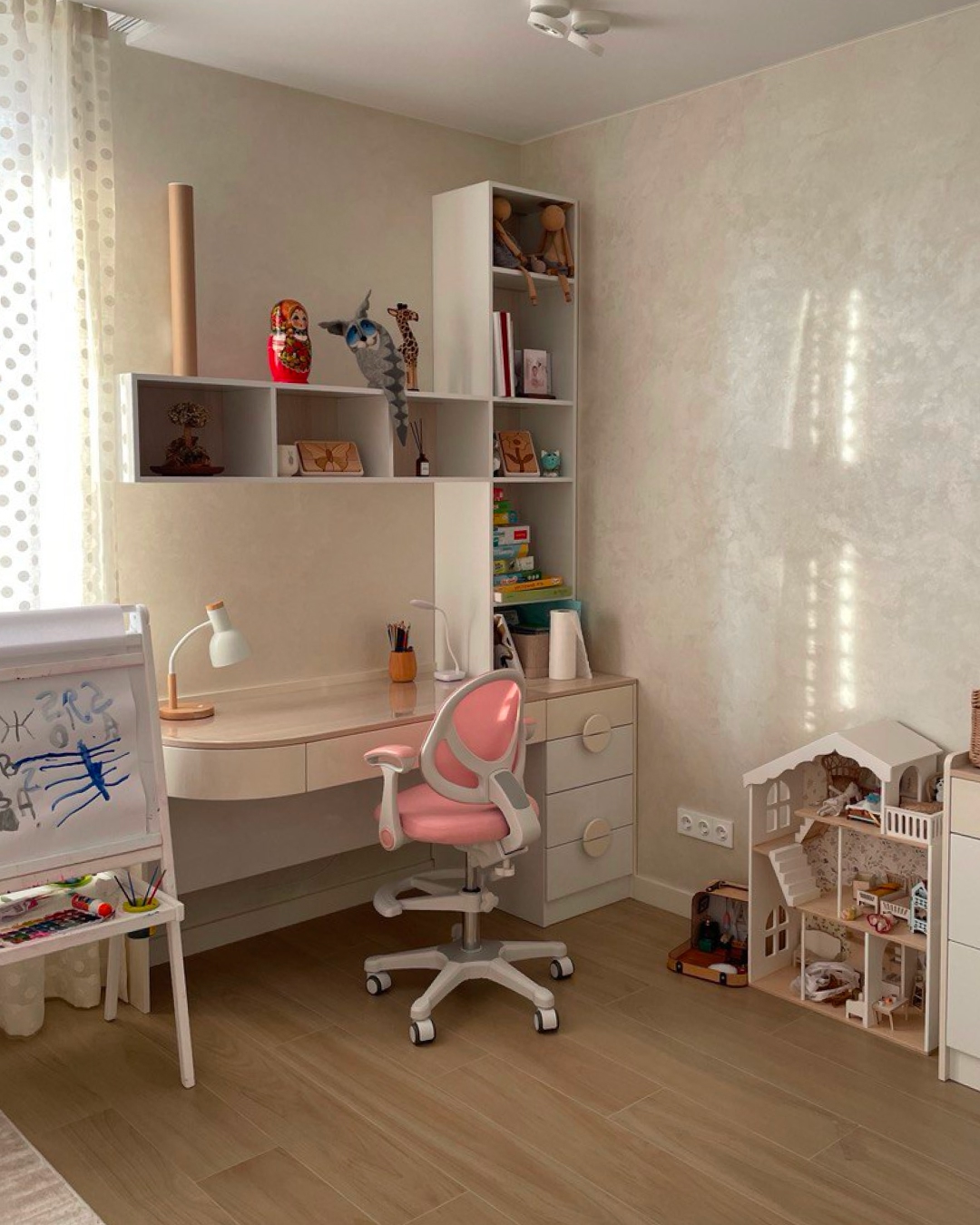 Стильная и продуманная мебель для детской комнаты девочки проект под заказ от Финист Терра